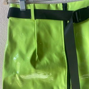 Like green skirt with buckle
